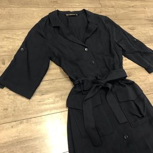 Zara Navy Military Duster
